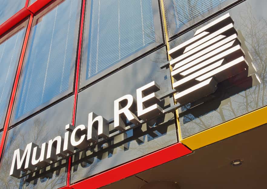 munich re building logo
